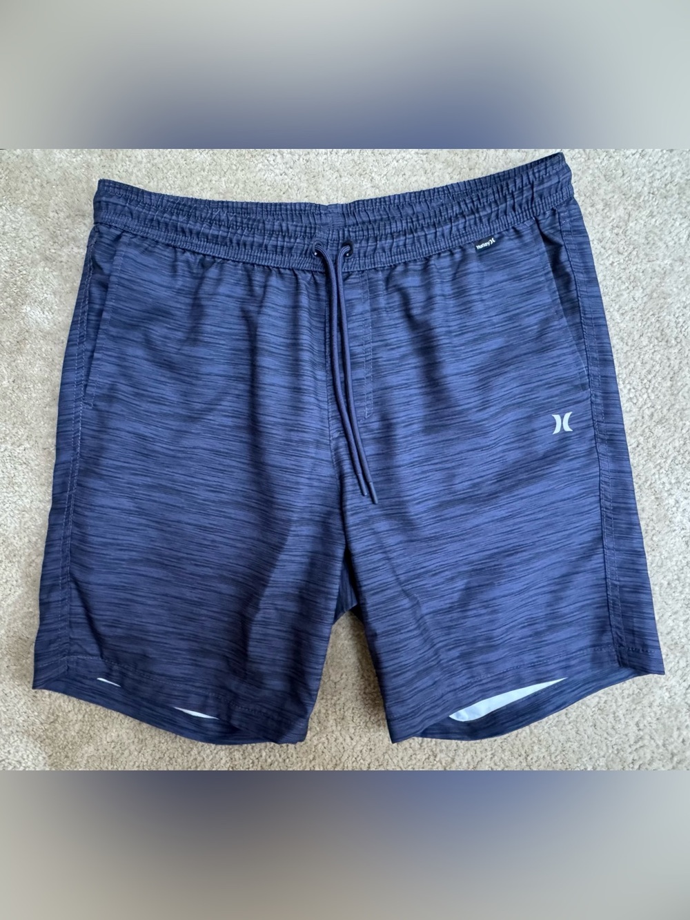 Hurley Sz M Men's Navy Heather Athletic Shorts